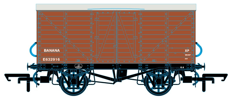 Oxford Rail GE Banana Van - BR E632916 1:76