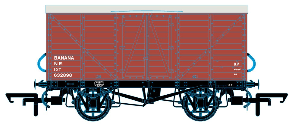 Oxford Rail GE Banana Van - LNER (post 1937) 632898 1:76