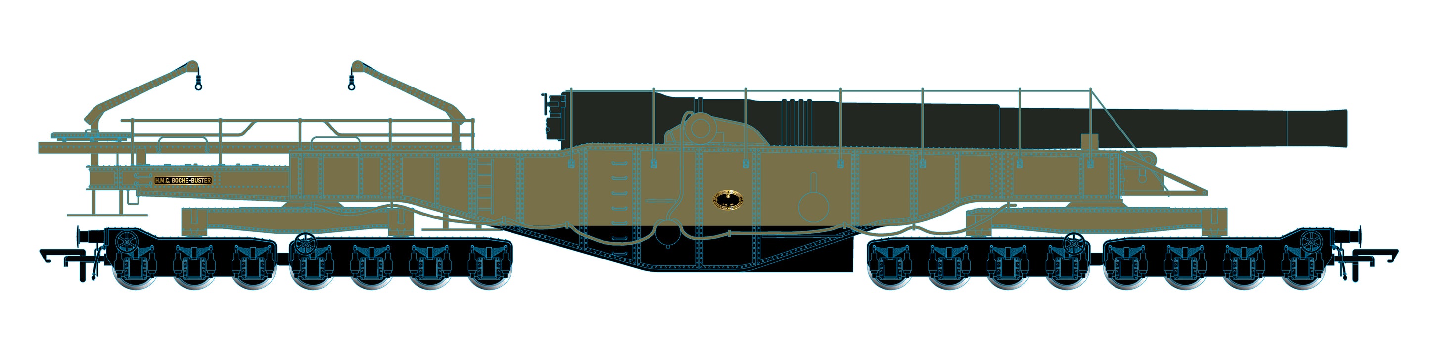 Oxford Rail Rail Gun WWII Boche Buster (Post 1940)