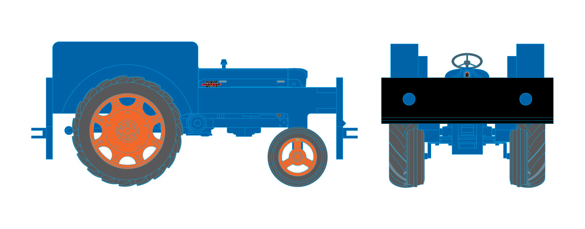 Oxford Rail Fordson Tractor Rail Shunter (Blue) 1:76