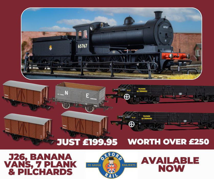OR76J26002 Bundle with 3 x Banana Vans, 1 x 7 Plank Wagon and 2 x Pilchards