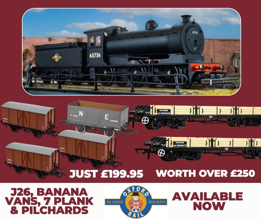 OR76J26003 Bundle with 3 x Banana Vans, 1 x 7 Plank Wagon and 2 x Pilchards