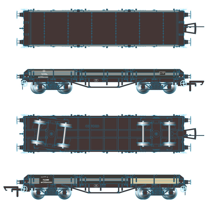 Oxford Rail Pilchard Wagon - BR Weathered DB990060 1:76