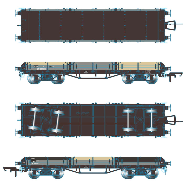 Oxford Rail Pilchard Wagon - BR Tops Weathered DR990083 1:76