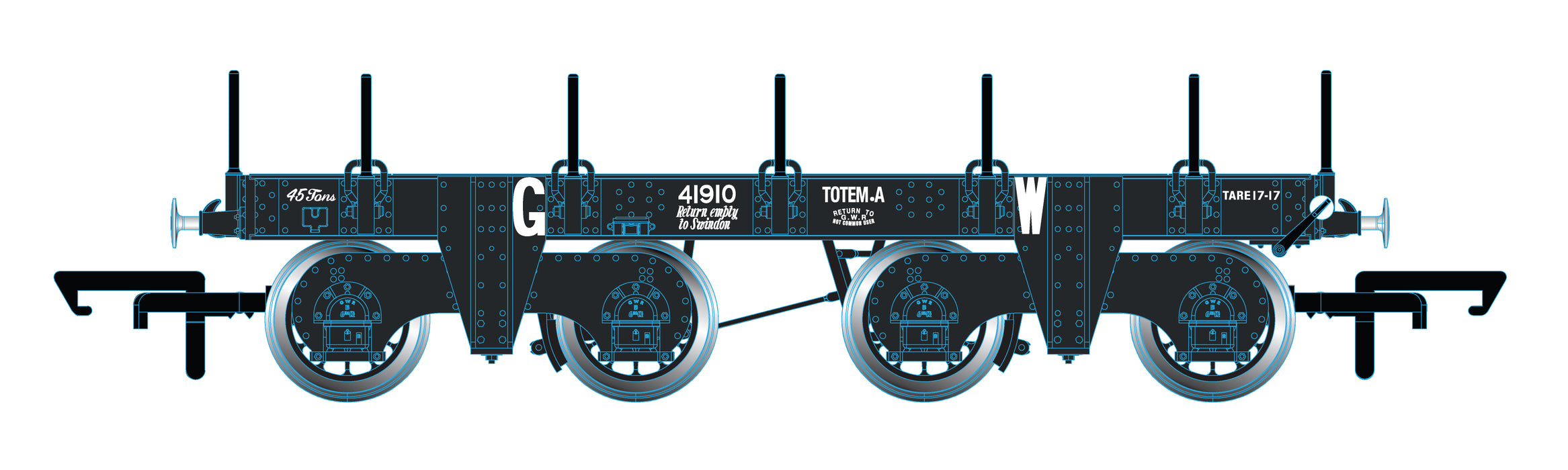 Oxford Rail GWR Totem A - GWR (pre 1936) No. 41910 1:76