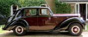Oxford Diecast 1:43rd Scale Rolls Royce Silver Dawn/std Steel Maroon/black 43RSD001 Scanned Car Right
