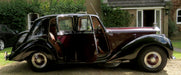 Oxford Diecast 1:43rd Scale Rolls Royce Silver Dawn/std Steel Maroon/black 43RSD001 Scanned Car Right Doors Open