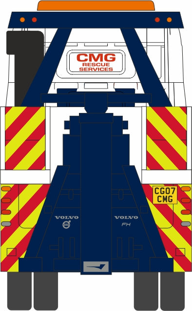 OXFORD DIECAST VOL07REC CMG Volvo FH Recovery Truck Oxford Haulage 1:76 Scale Model  Rear