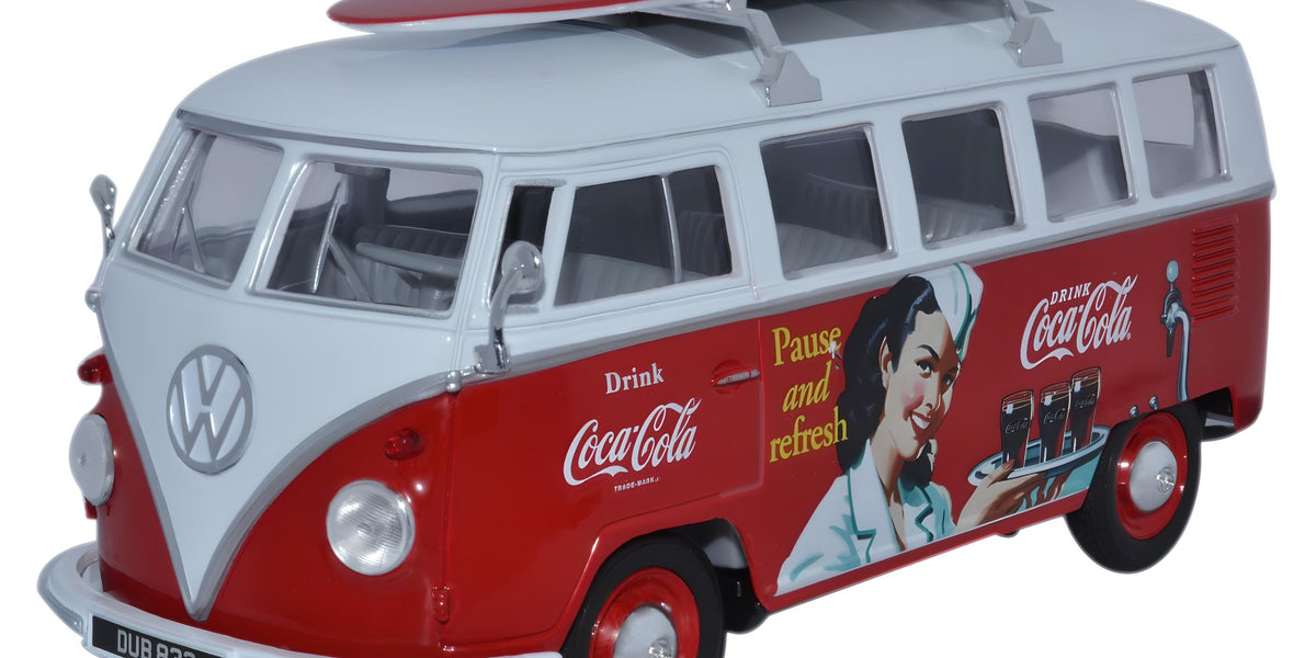 Oxford Diecast VW Bus Coca Cola - 1:24 Scale