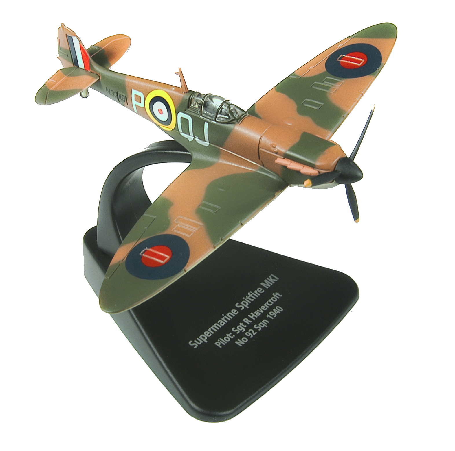 オックスフォードダイキャスト スピットファイアMKI Spitfire MkI Supermarine 1:72 Scale Model Aircraft Oxford Diecast