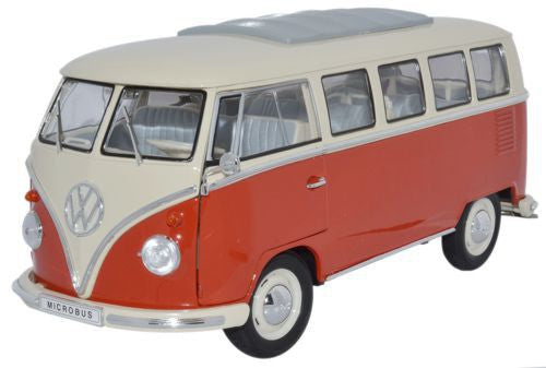 Welly VW Bus Cream & Red - 1:18 Scale — Oxford Diecast