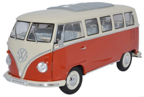 Welly VW Bus Cream & Red - 1:18 Scale 12531WCRRE