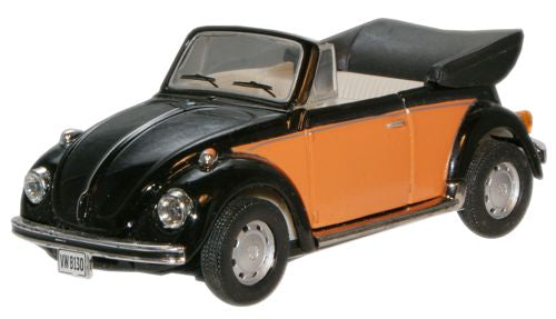 Cararama VW Beetle Convertible Orange/Black - 1:43 Scale 143ND1184009