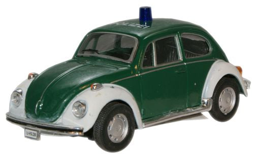 Cararama VW Beetle Green/White Polize - 1:43 Scale 143ND1184010