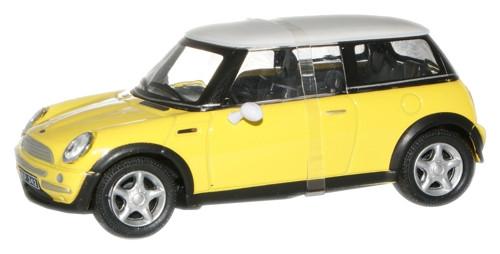 CARARAMA 143PND31480 1:43 New Mini Cooper White/Yellow Cararama Cars 1:43 Scale Model 