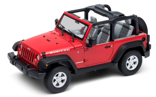 Welly Jeep Wrangler Rubicon - Convertible  Red 22489CWRED