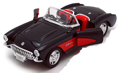Welly Chevrolet Corvette 1957 Black 1:24 Scale — Oxford Diecast