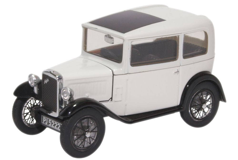 Oxford Diecast Austin Seven RN Saloon Light Grey 43ASS006