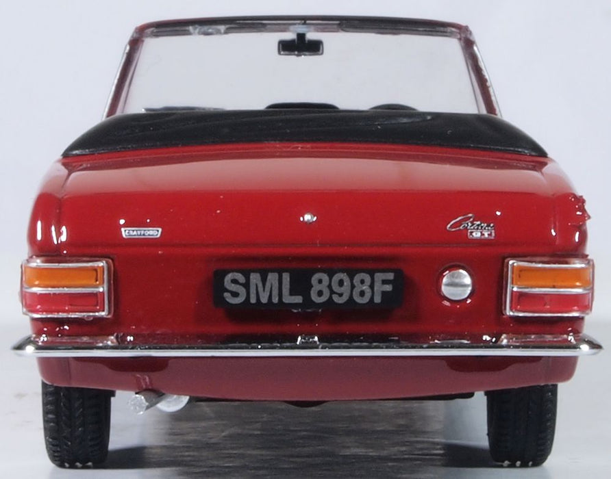 Oxford Diecast Dragoon Red Ford Cortina Crayford Open Top 43CCC003