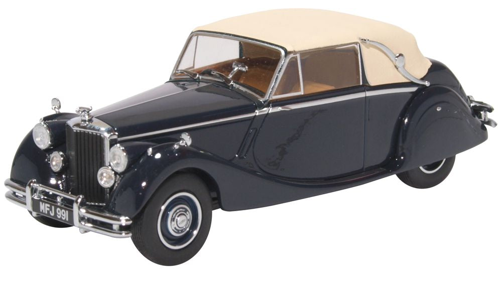Oxford Diecast Jaguar MKV Closed Dark Blue/tan 43JAG5003