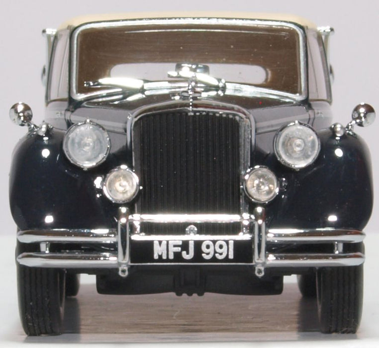 Oxford Diecast Jaguar MKV Closed Dark Blue/tan 43JAG5003