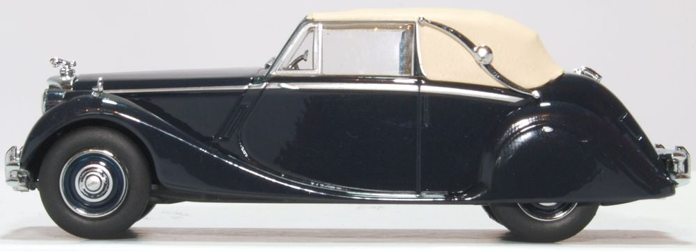 Oxford Diecast Jaguar MKV Closed Dark Blue/tan 43JAG5003