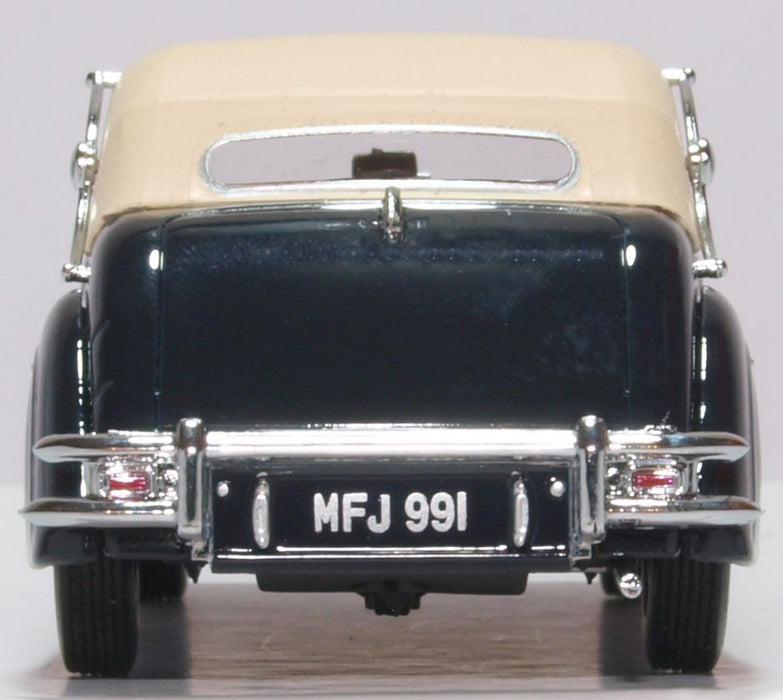 Oxford Diecast Jaguar MKV Closed Dark Blue/tan 43JAG5003