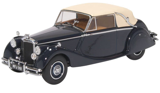 Oxford Diecast Jaguar MKV Closed Dark Blue/tan 43JAG5003