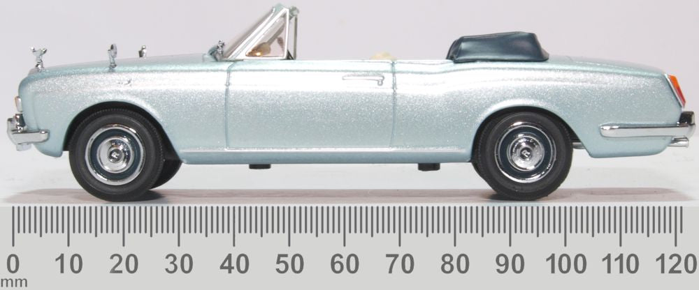 Oxford Diecast Rolls Royce Corniche Convertible MPW Open Silver 43RRC003 1:43rd scale model measurements