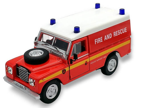 Cararama Land Rover Series 3 109 Hard Top Red Fire and Rescue 1:43 553940