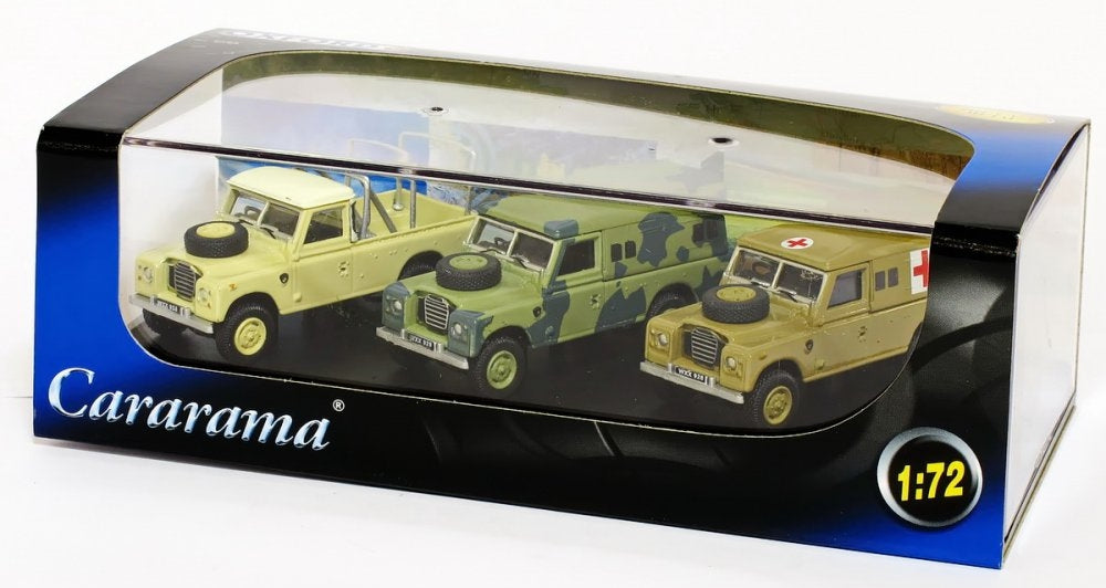 Cararama Land Rover 3 piece Set - 1:72 Scale