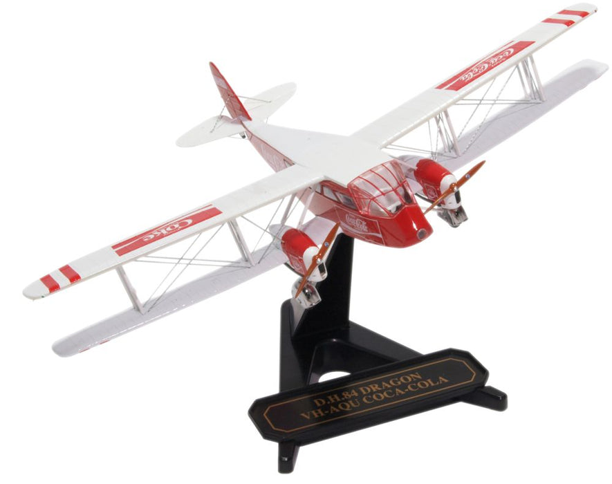 Oxford Diecast DH84 Dragon VH-AQU  Coca Cola 1:72 Model Aircraft 72DG002CC