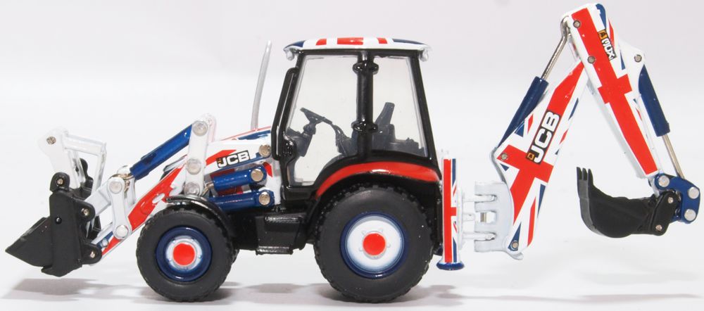 Oxford Diecast JCB 3CX Eco Backhoe Loader Union Jack Livery 763CX002