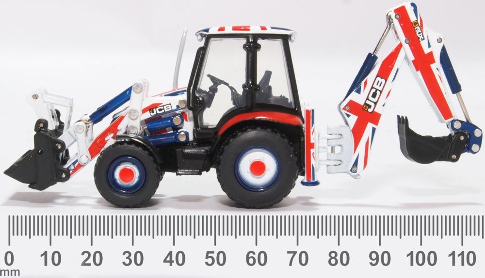 Oxford Diecast JCB 3CX Eco Backhoe Loader Union Jack Livery 763CX002