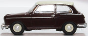 Oxford Diecast Austin A40 MKII Maroon Black  & Snowberry White 76AA007