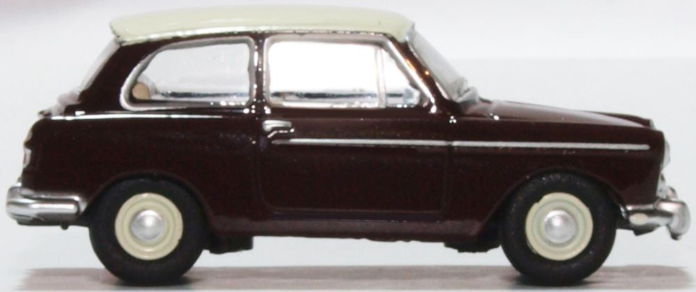 Oxford Diecast Austin A40 MKII Maroon Black  & Snowberry White 76AA007