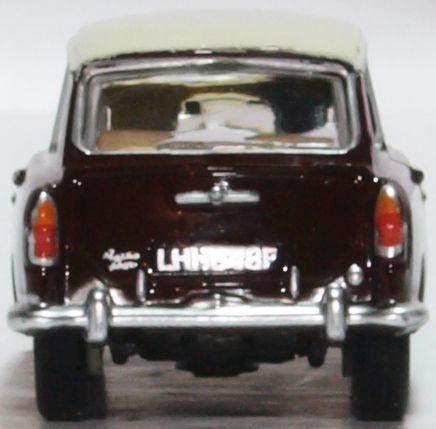 Oxford Diecast Austin A40 MKII Maroon Black  & Snowberry White 76AA007