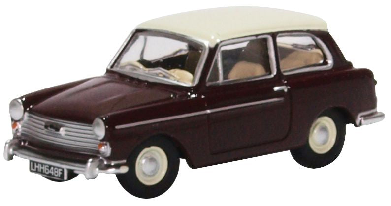 Oxford Diecast Austin A40 MKII Maroon Black  & Snowberry White 76AA007