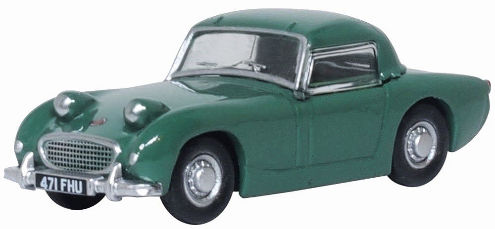 Oxford Diecast Leaf Green Austin Healey Frogeye Sprite 1:76 scale. 76AHF003