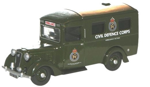 Oxford Diecast Austin 18 Ambulance Civil Defence - 1:76 Scale 76AMB002