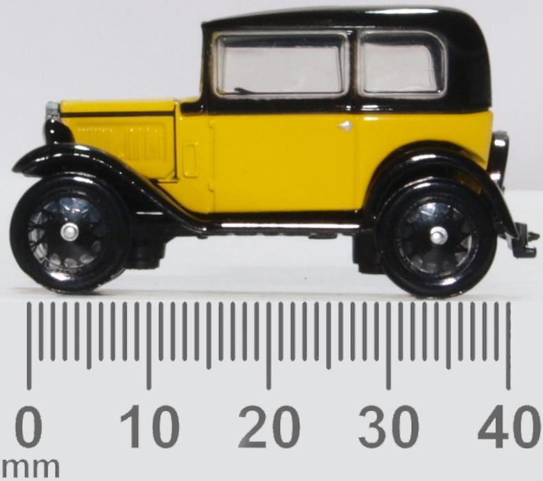 Oxford Diecast Austin Seven Yellow and Black 76ASS007