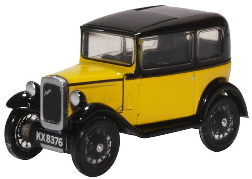 Oxford Diecast Austin Seven Yellow and Black 76ASS007