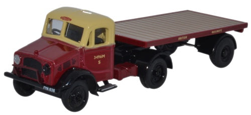 Oxford Diecast Bedford OX Flatbed Trailer British Rail - 1:76 Scale 76BD020