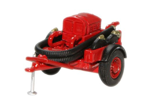 Oxford Diecast Red Coventry Climax Pump Trailer - 1:76 Scale 76CCP003