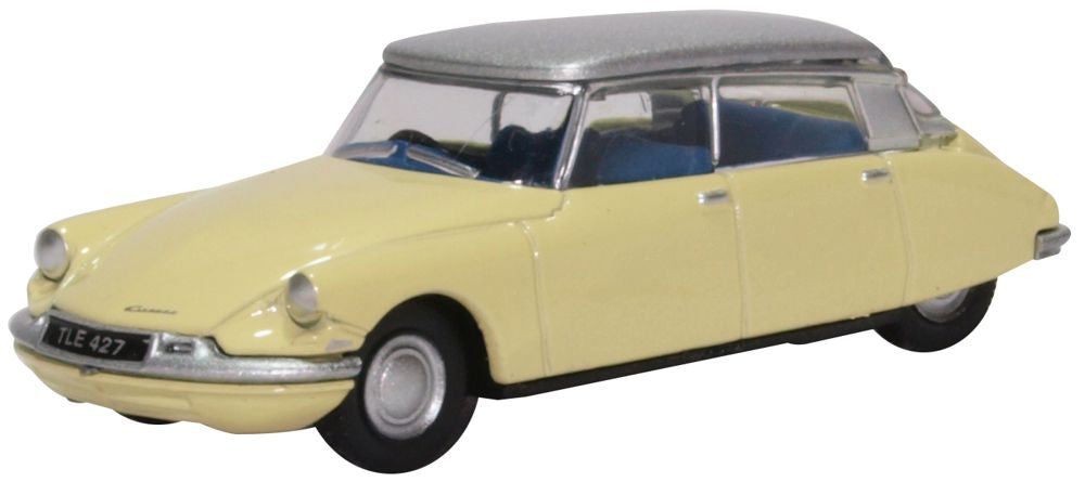 Oxford Diecast Citroen DS19 Jonquil Yellow and Silver 76CDS006