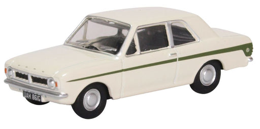 Oxford Diecast Ford Cortina MK2 Ermine White Sherwood Green 76COR2008