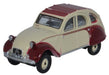 Oxford Diecast Citroen 2CV Dolly Plum - Custard - 1:76 Scale 76CT005