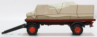 Oxford Diecast Canvassed Trailer Maroon and Red 76CTR002