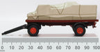 Oxford Diecast Canvassed Trailer Maroon and Red 76CTR002