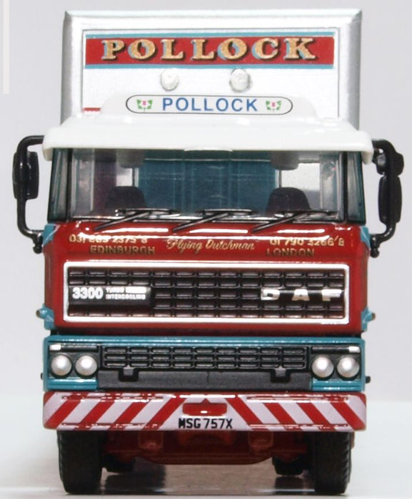 Oxford Diecast DAF 3300 Short Van Trailer Pollock 76D28003